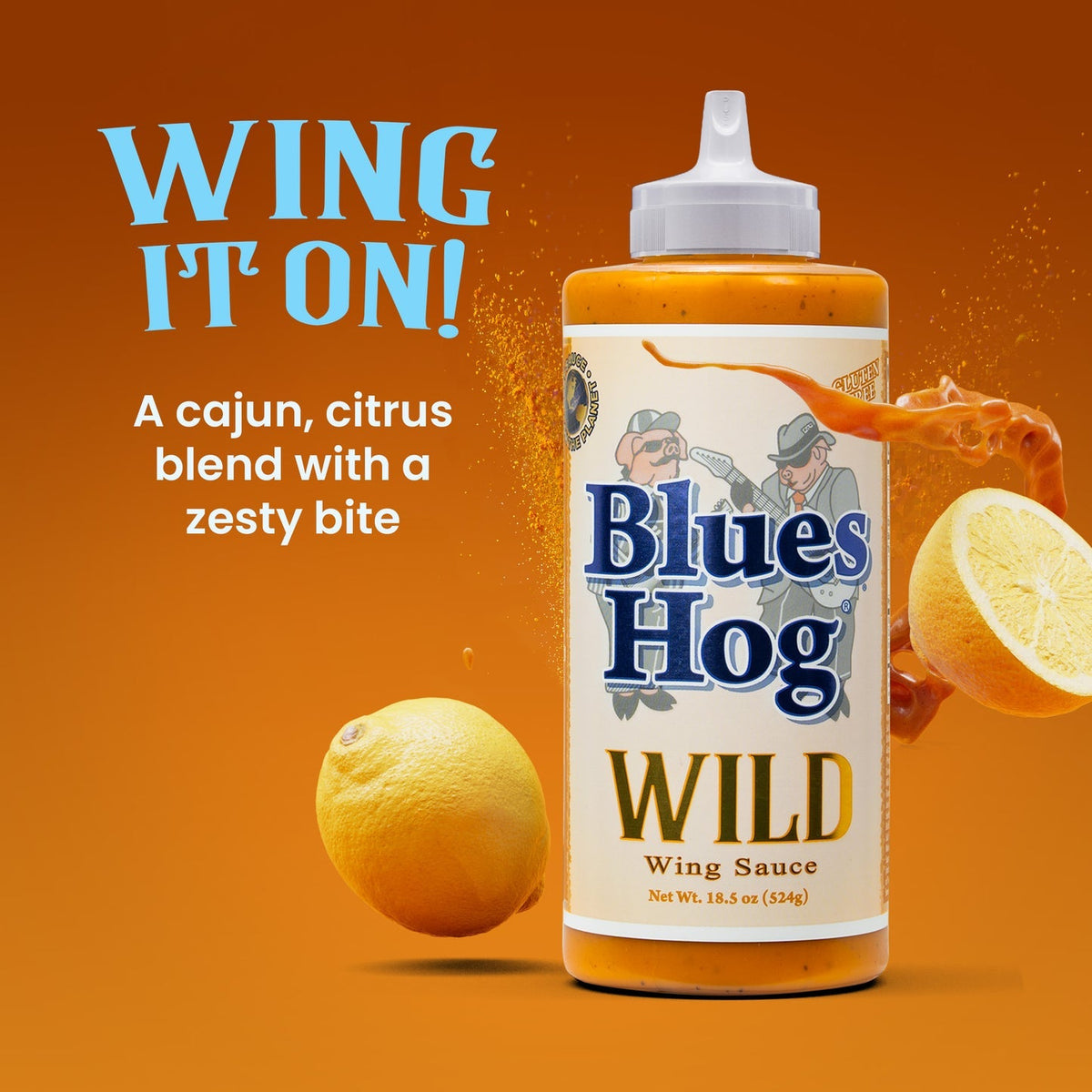 Blues Hog Wild Wing BBQ Sauce Squeeze Bottle 19 oz.