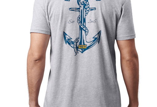 Yeti Open Seas Short Sleeve T-Shirt Heather Grey