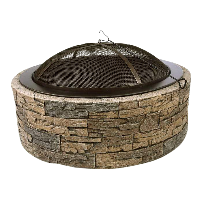 Shinerich 35" Cast Stone Fire Pit