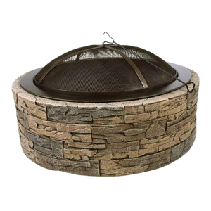 Shinerich 35" Cast Stone Fire Pit
