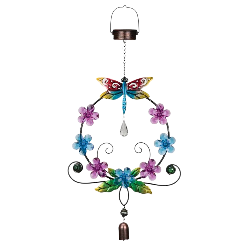 Daisy Wreath Solar Lantern - Dragonfly