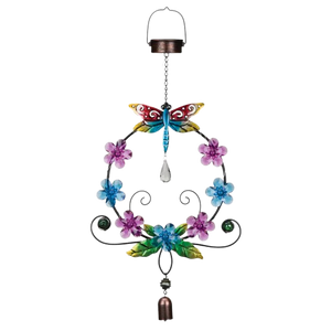 Daisy Wreath Solar Lantern - Dragonfly