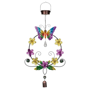 Daisy Wreath Solar Lantern - Butterfly