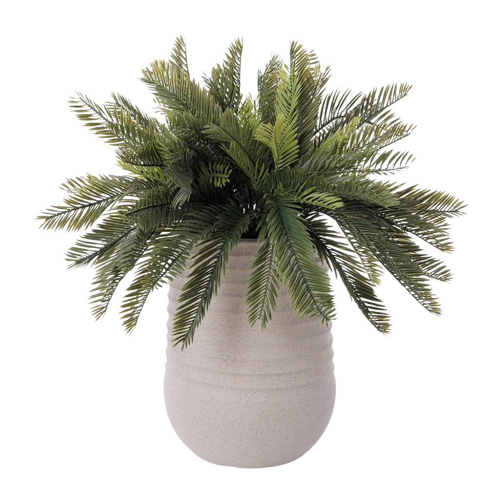 Outdoor Flower Arrangement in Grey Terrazzo Beige