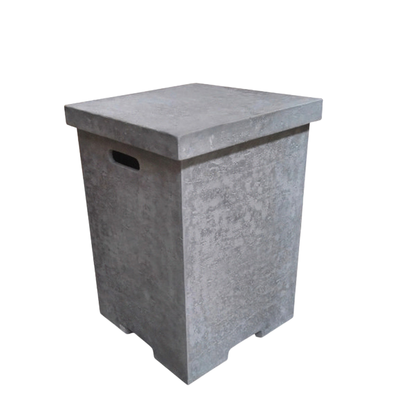 Elementi - Square Tank Cover w/Removable Lid - Textured