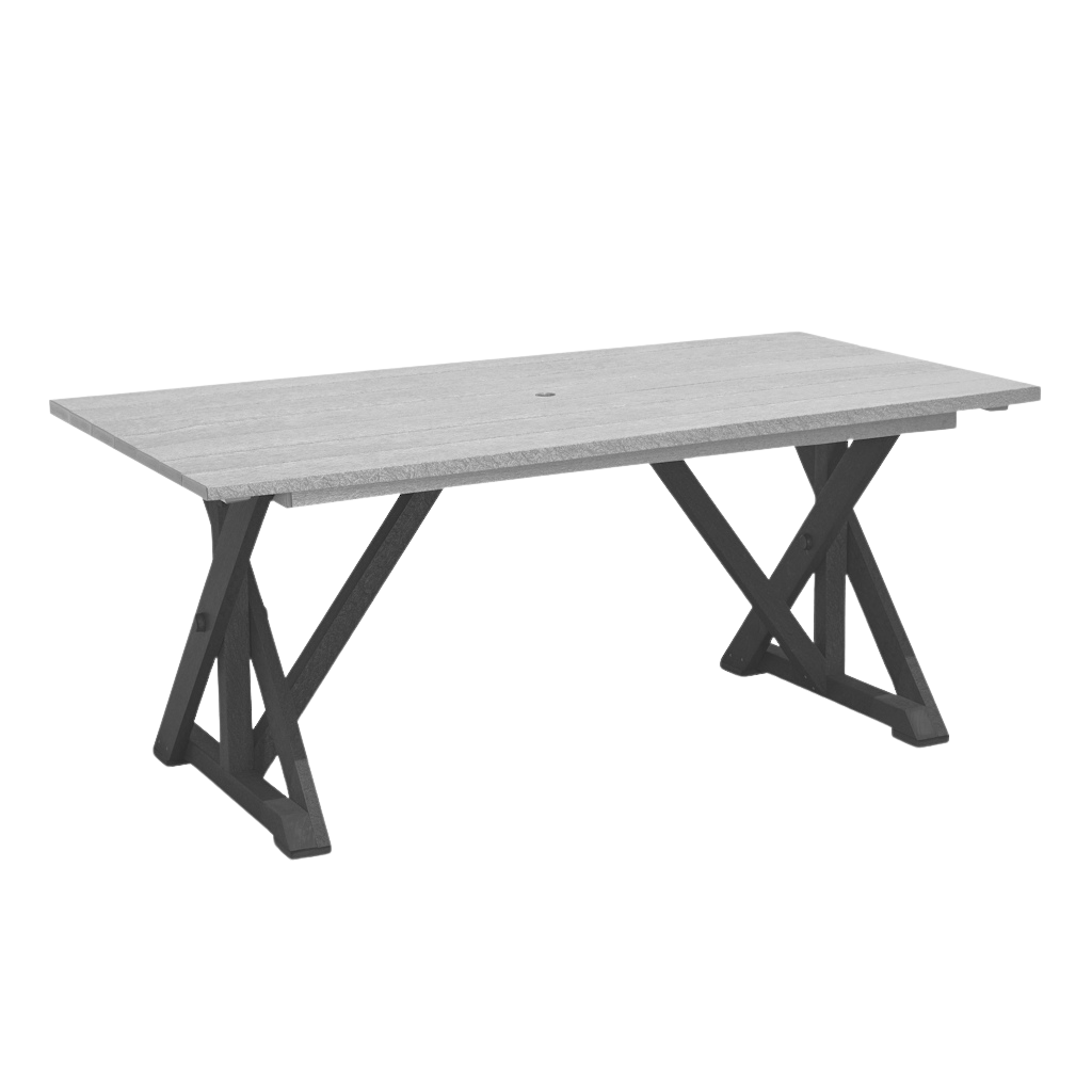 T203 Harvest Wide Dining Table w/2" Umbrella Hole