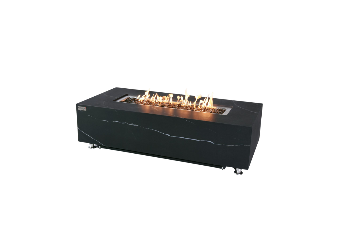 Elementi Varna - Porcelain Fire Table (Black)