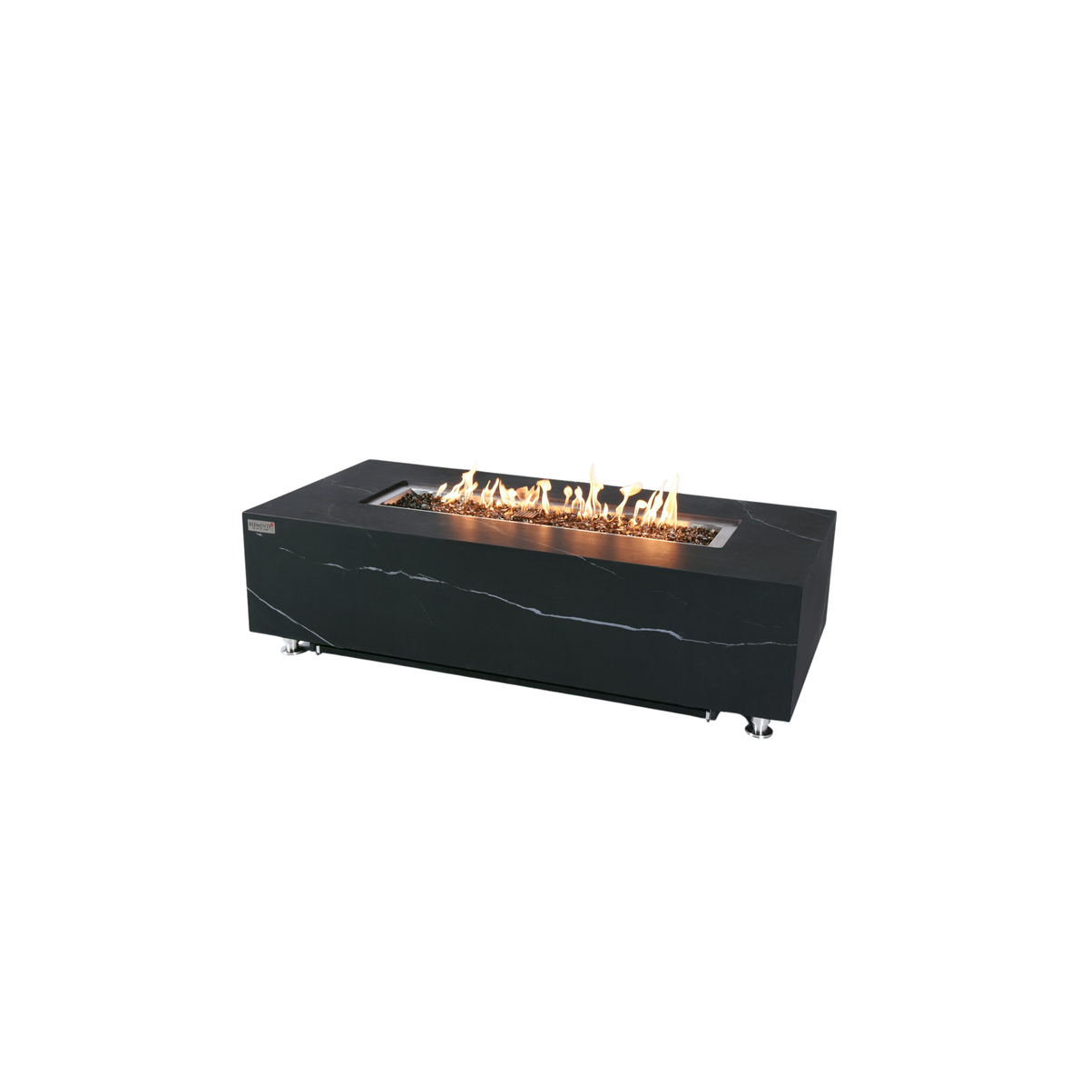 Elementi Varna - Porcelain Fire Table (Black)