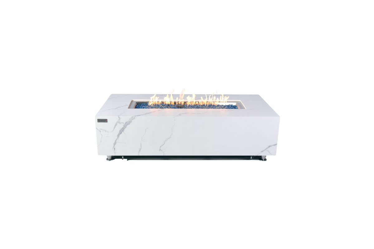Elementi - Carrara Porcelain Fire Table