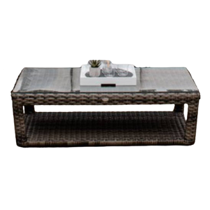 Portfino Rectangular Coffee Table w/Clear Glass