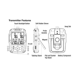 Wireless Remote Food Thermometer - 4 Probe