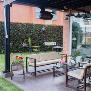 Bromic Tungsten Smart-Heat Gas heater on a residential patio