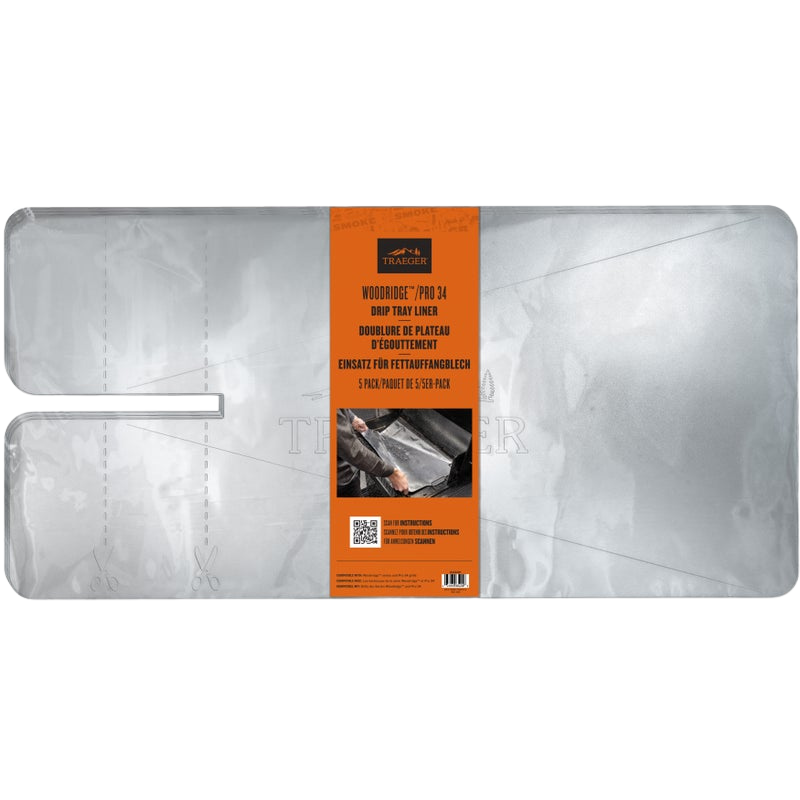 Traeger Drip Tray Liners - 5 Pack - Woodridge Series/Pro 34