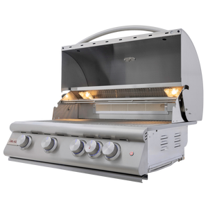 Blaze 32-Inch 4-Burner Premium LTE+ Gas Grill with Rear Burner and Built-in Lighting System - LP