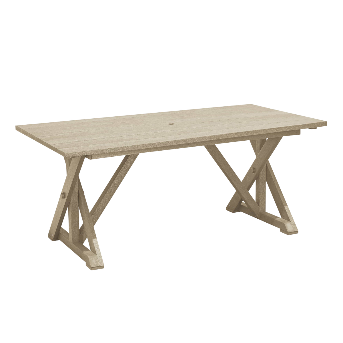 T203 Harvest Wide Dining Table w/2" Umbrella Hole