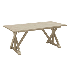 T203 Harvest Wide Dining Table w/2" Umbrella Hole