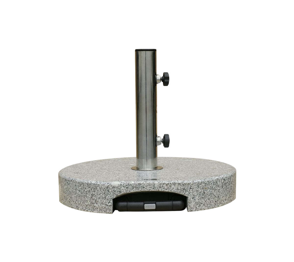 Granite Umbrella Stand w/Handle & Wheels 88lbs