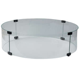 Round Fire Pit Glass Windshield (28″ DIA)