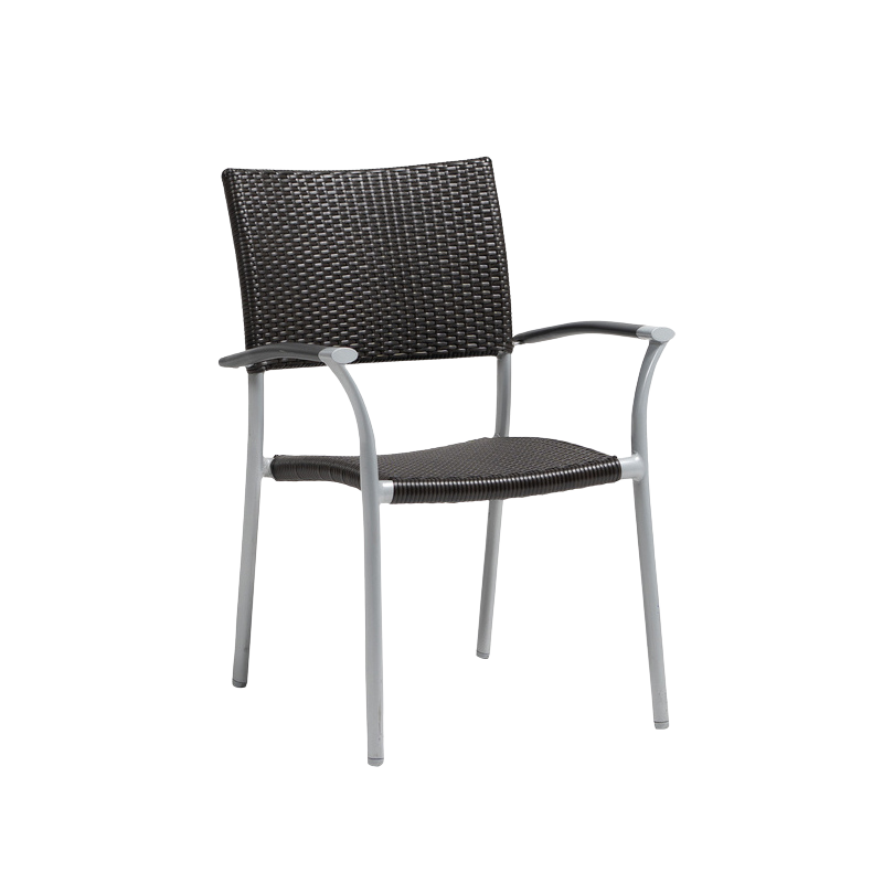 New Roma Stacking Arm Chair w/ Aluminum Arm
