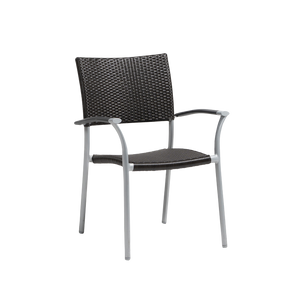 New Roma Stacking Arm Chair w/ Aluminum Arm
