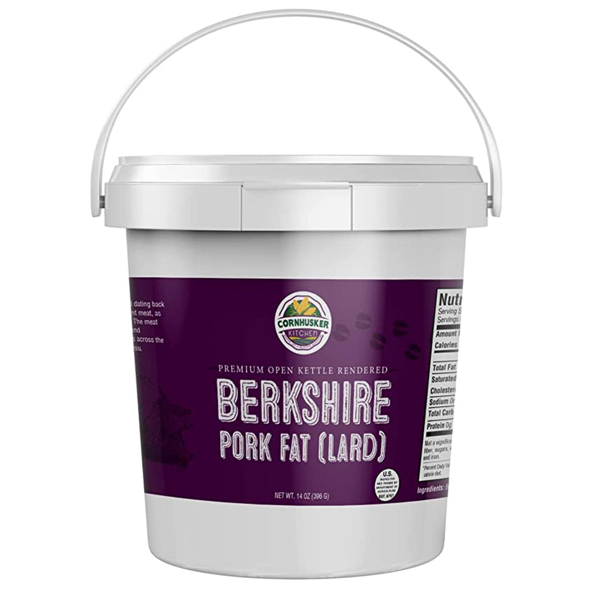Cornhusker Kitchen Berkshire Premium Pork Lard 1.5lb Tub