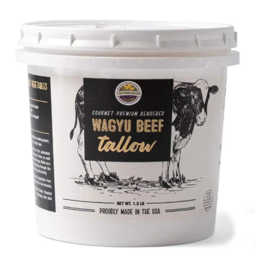 Cornhusker Kitchen Premium Rendered Wagyu Beef Tallow Tub 1.5lbs