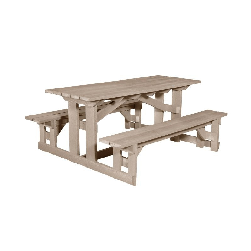 CR Plastic T52 72 Rectangular Picnic Table