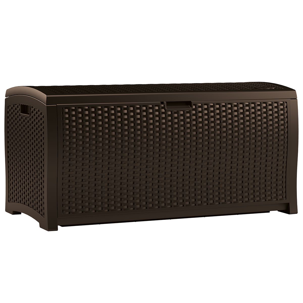 Suncast - 99 Gal. Resin Wicker Deck Box - Java