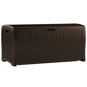 Suncast - 99 Gal. Resin Wicker Deck Box - Java