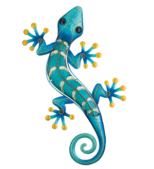 Gecko Wall Decor 24" Blue