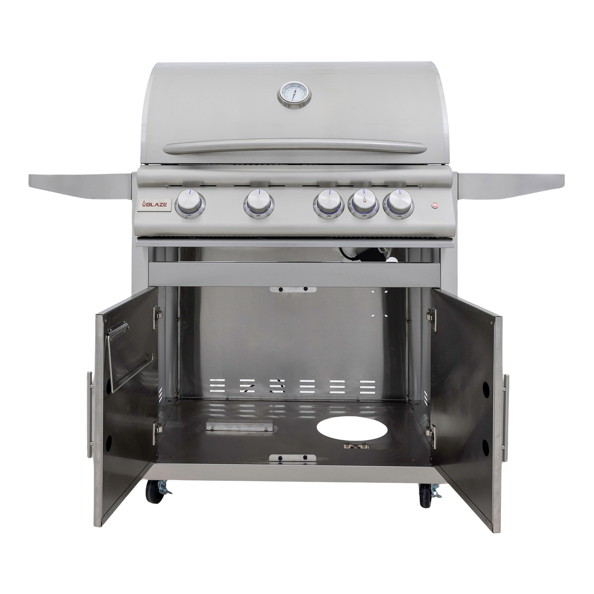Blaze 32-Inch 4-Burner Premium LTE+ Gas Grill with Rear Burner and Built-in Lighting System - NG