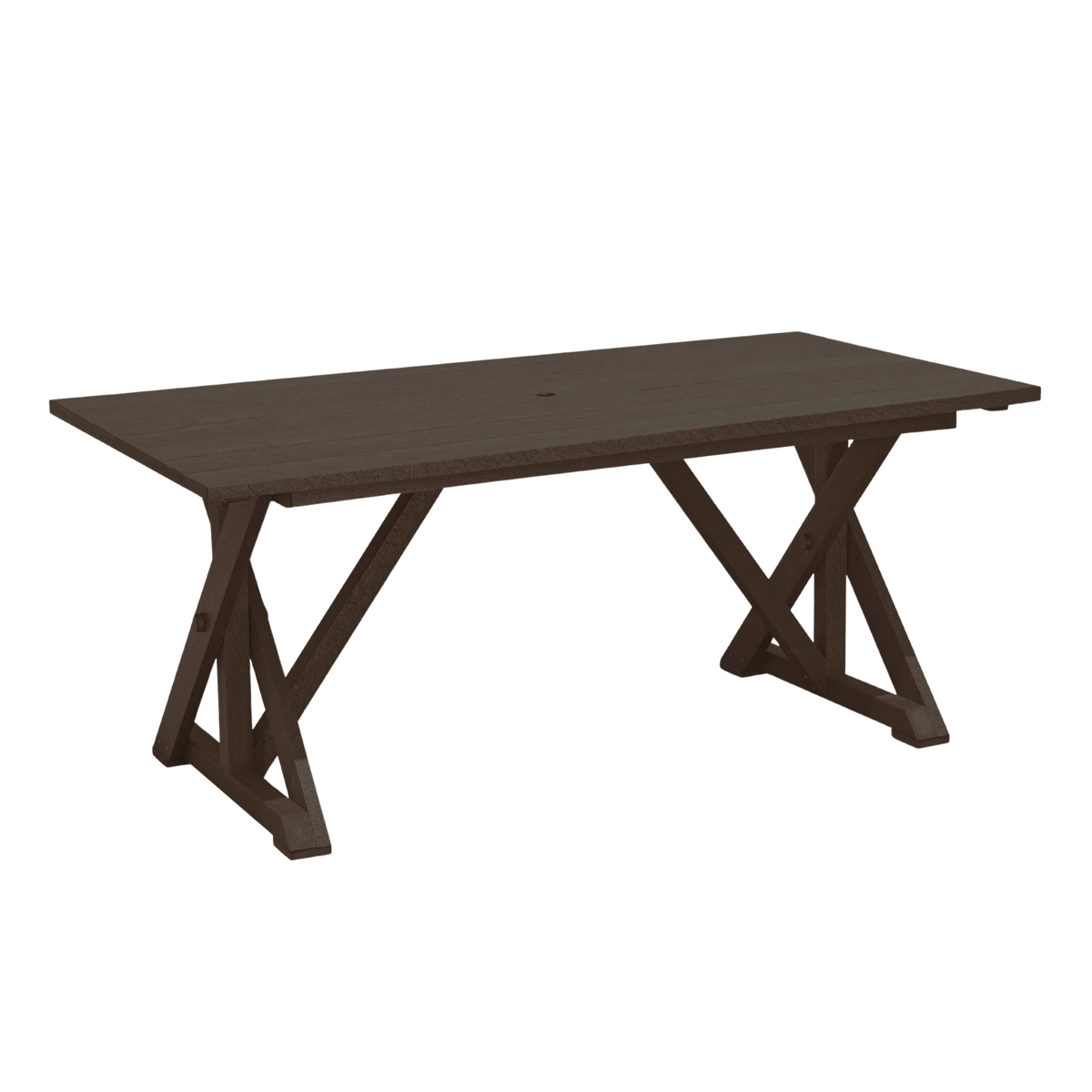 T203 Harvest Wide Dining Table w/2" Umbrella Hole