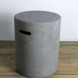 Elementi round propane tank cover on deck
