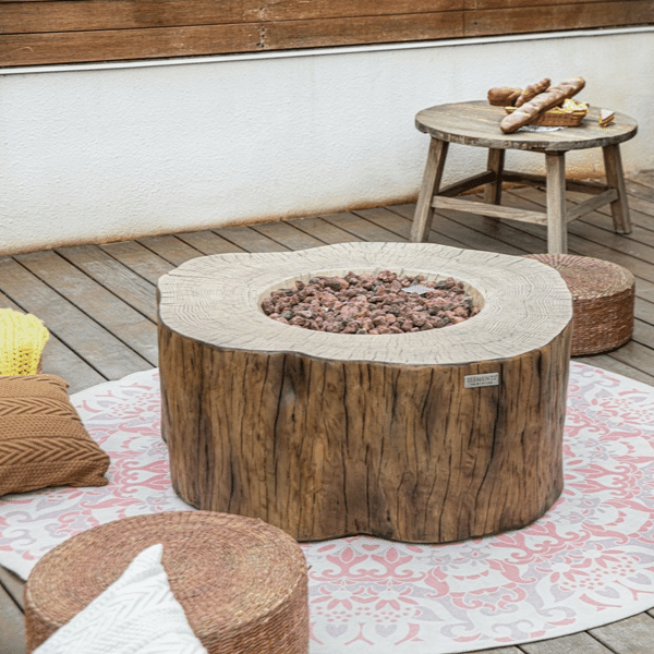 Elementi Manchester fire table redwood