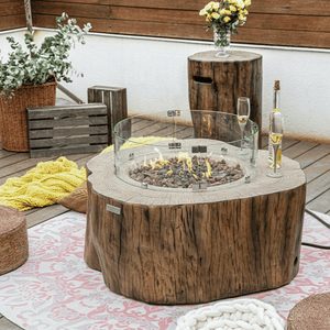 Elementi Manchester fire table redwood