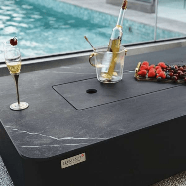 Elementi Valencia porcelain top fire table