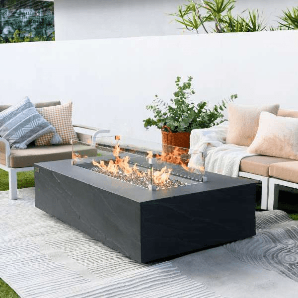 Elementi Plus Cape Town fire table slate black