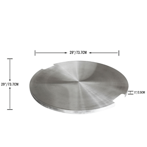 Elementi 29 inch round stainless steel lid dimensions