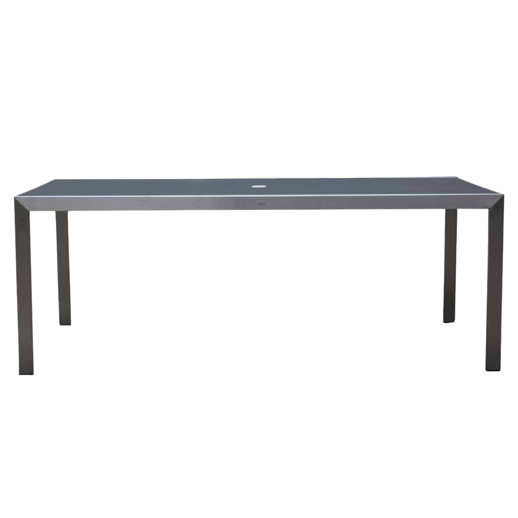 Vilano Rectangular Dining Table w/Silk Screen Glass Top
