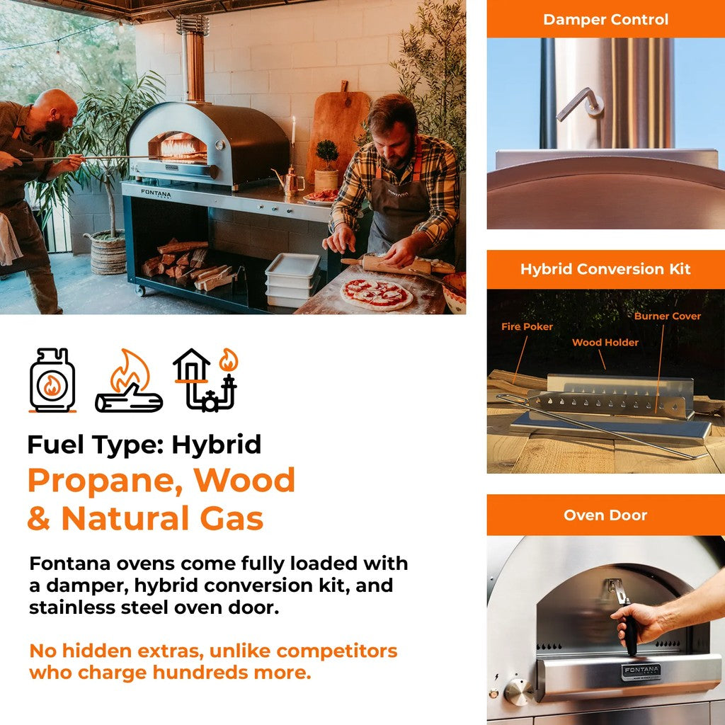 Roma Hybrid Gas & Wood Pizza Oven