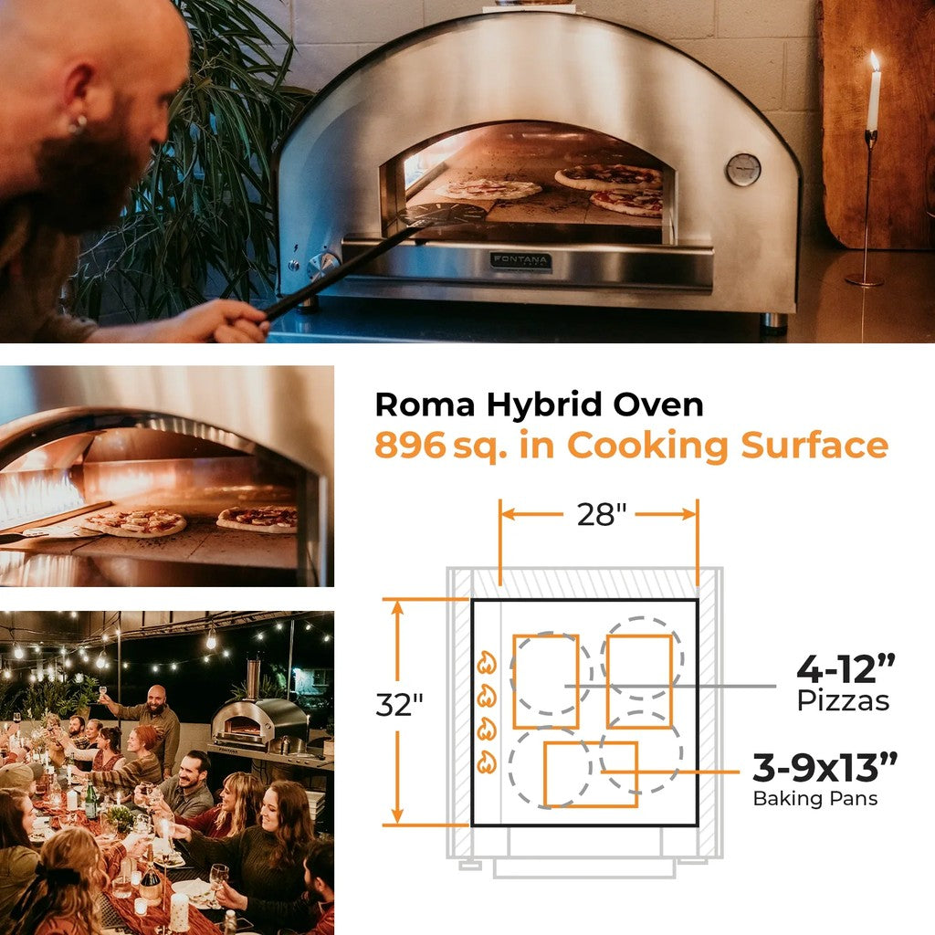 Roma Hybrid Gas & Wood Pizza Oven