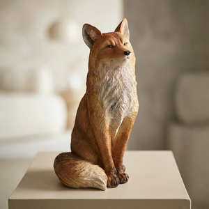 Seated Fox Sculpture