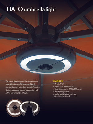 Treasure Garden Halo Umbrella Light