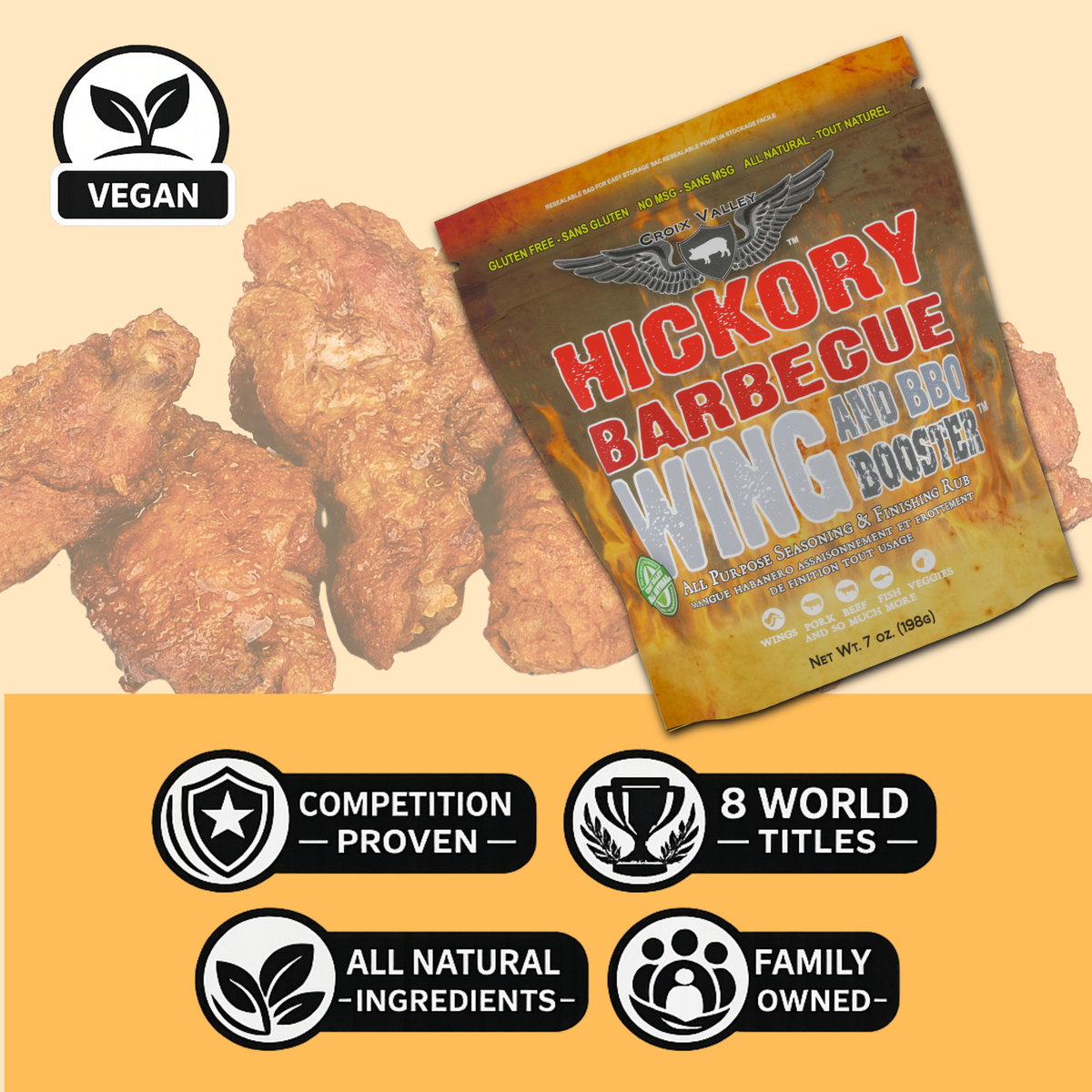 Croix Valley Hickory Barbecue Wing and BBQ Booster - Croix Valley