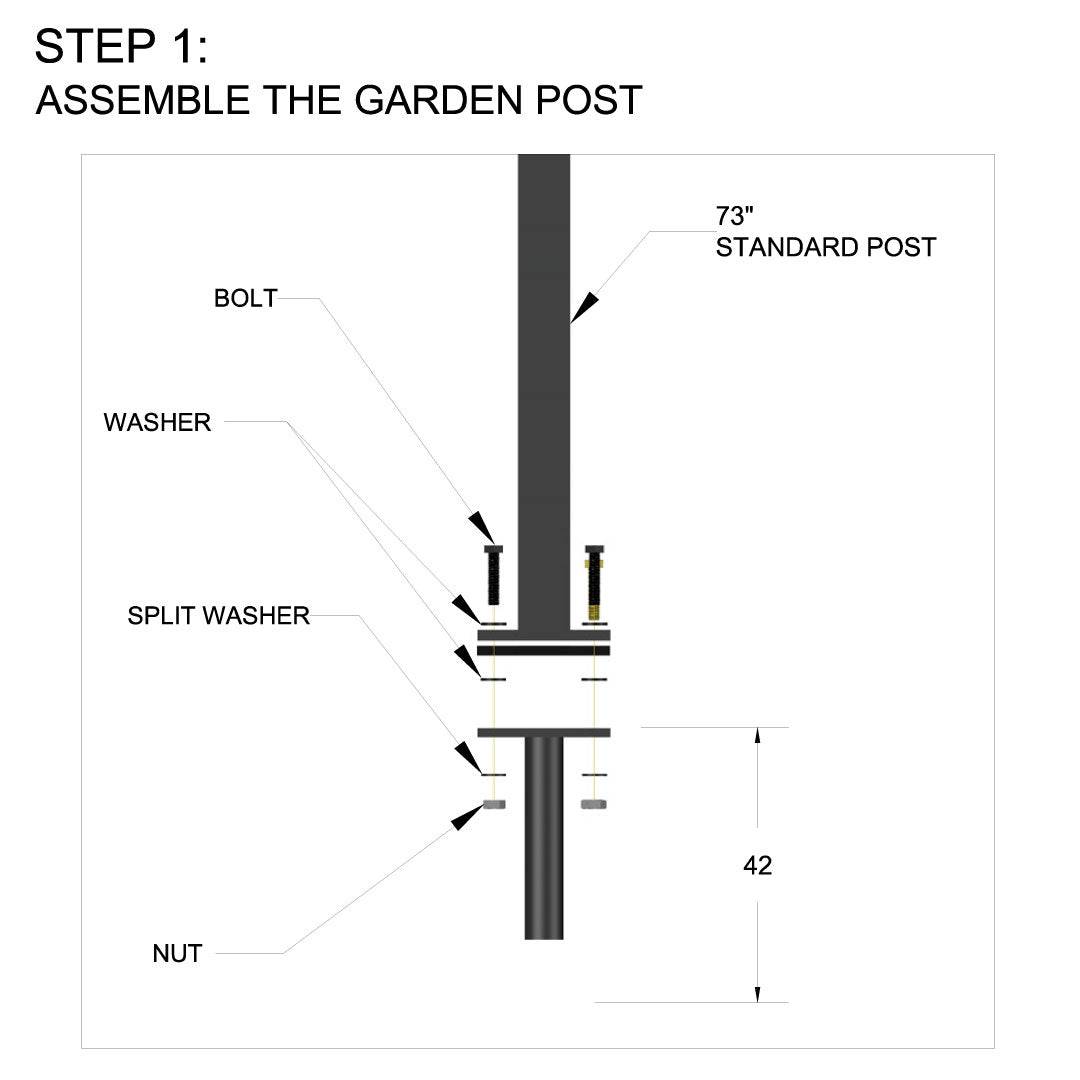 Hideaway In-Ground Garden Post step 1