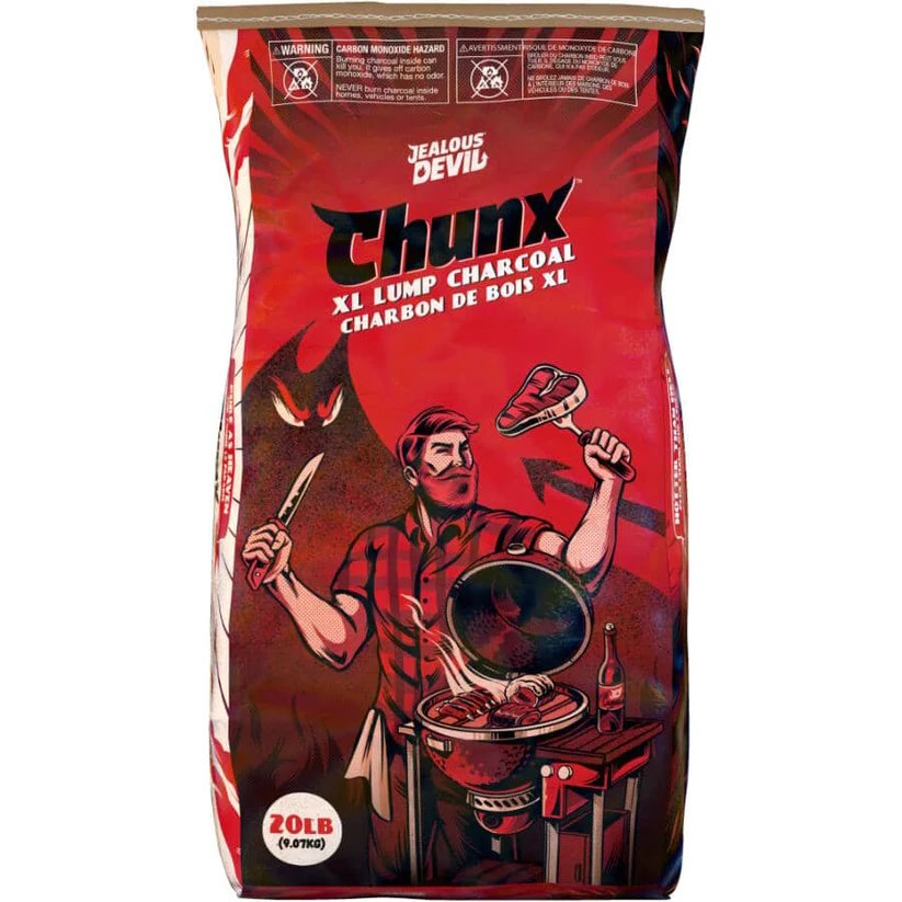 Jealous Devil All Natural Premium Hardwood XL Lump Charcoal - 20 Lbs