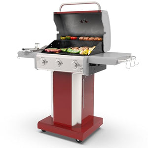 Kenmore Red 3-Burner Propane Gas Grill
