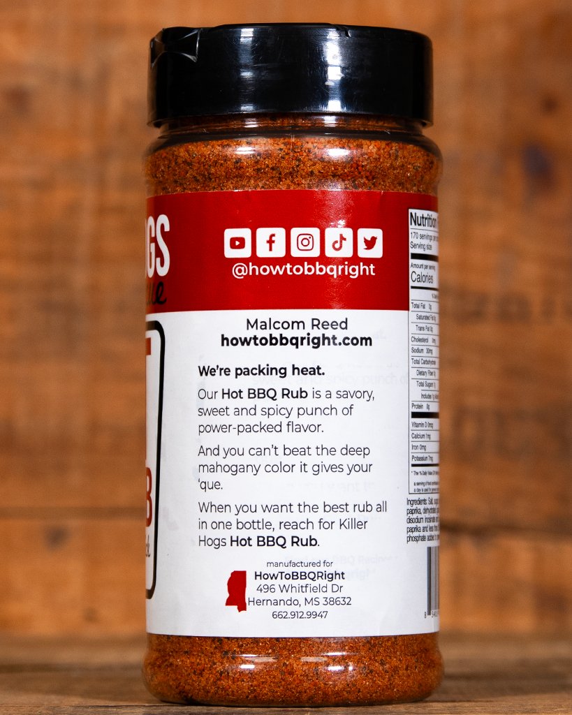 Killer Hogs Hot BBQ Rub side