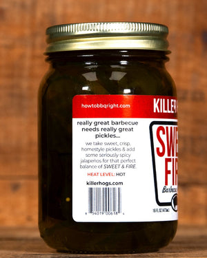 Killer Hogs Sweet Fire Pickles side