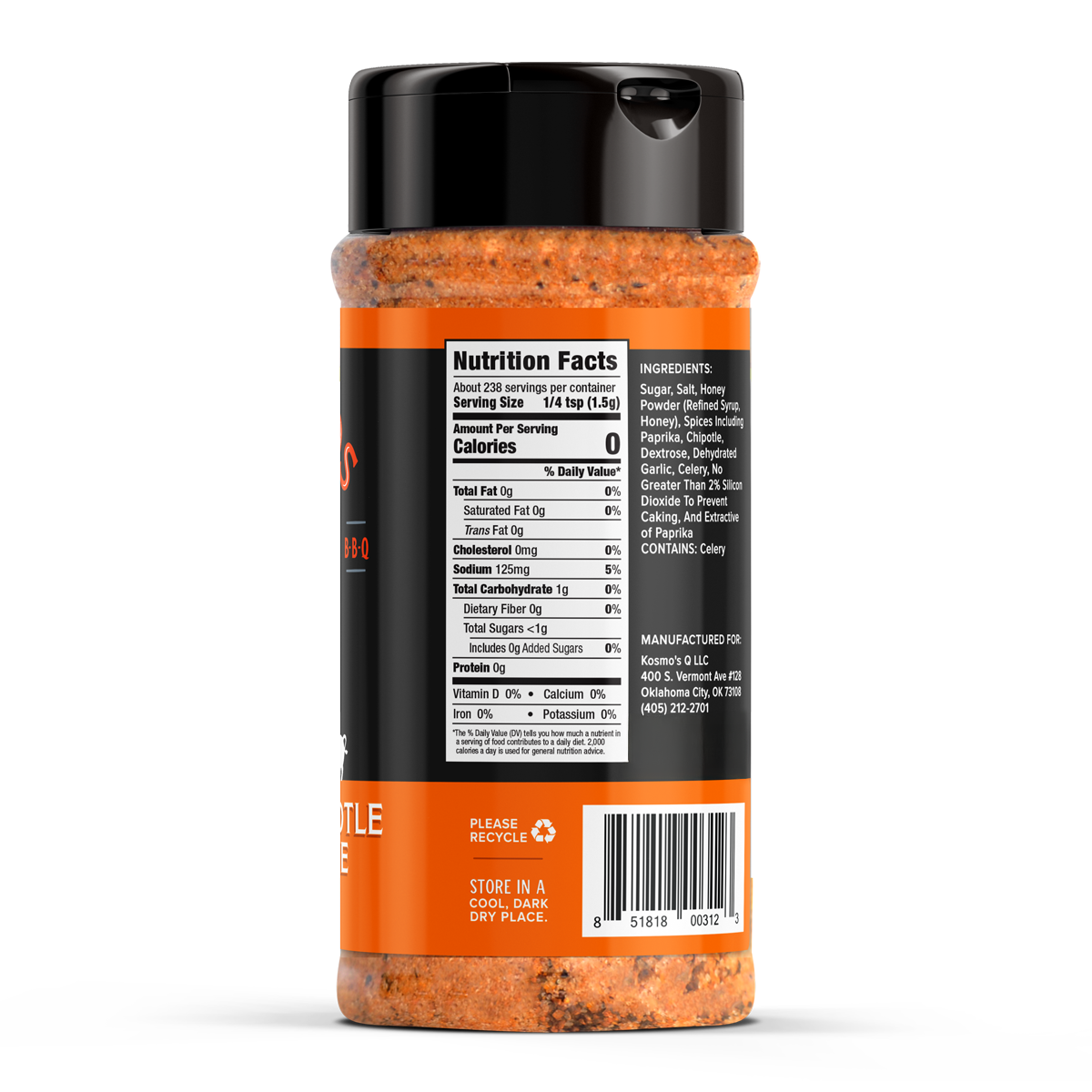Kosmos Q Spicy Killer Bee Honey Chipotle Rub
